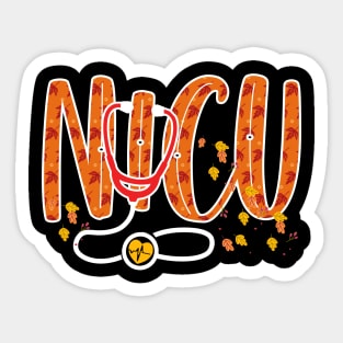 Nicu Nurse Life Nicu Nurse Fall Thanksgiving Day, funny Nurse Thanksgiving Day Sticker